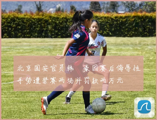 北京国安官员韩瑀豪因赛后侮辱性手势遭禁赛两场并罚款两万元